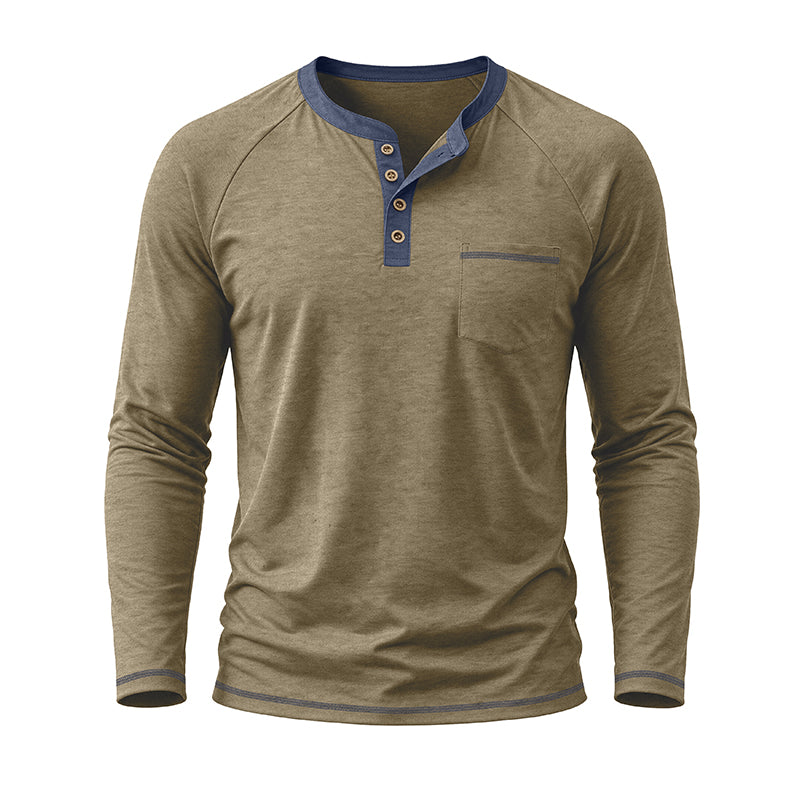 Stephen Long Sleeve Henley Shirt