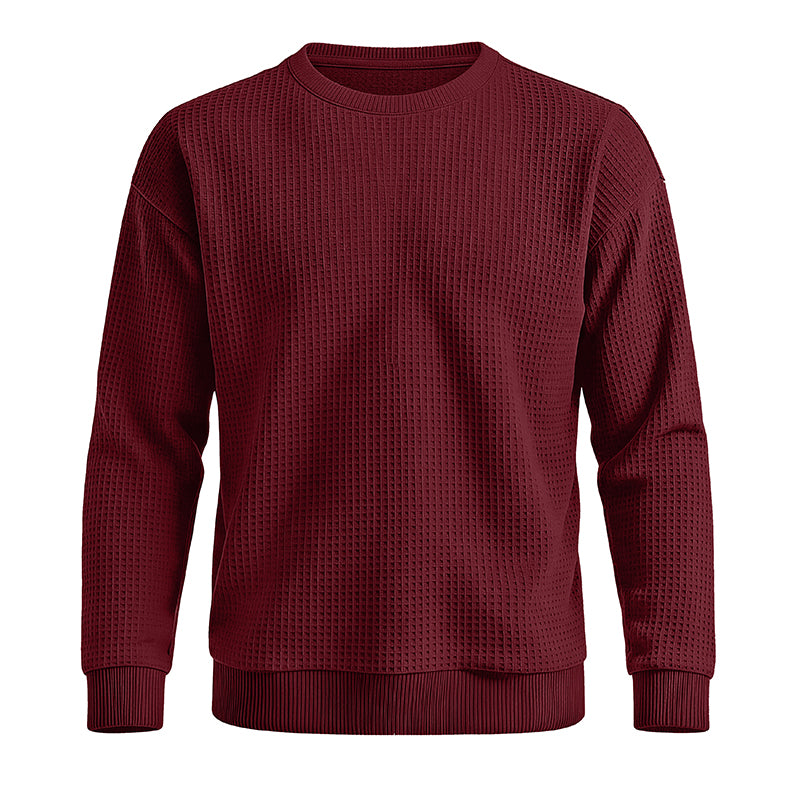 Relaxed Fit Waffle Sweatshirt
