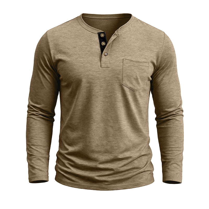 Men's Fashion Casual Henley Shirts Sale