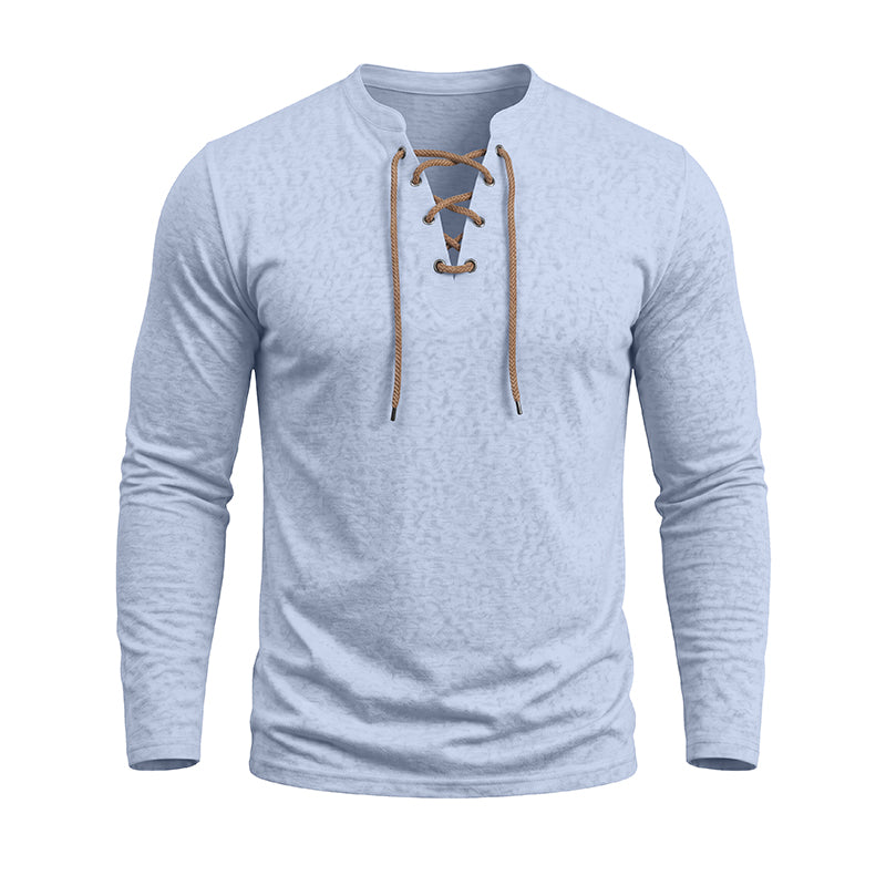 Peter Lace-Up Long Sleeve T-Shirt