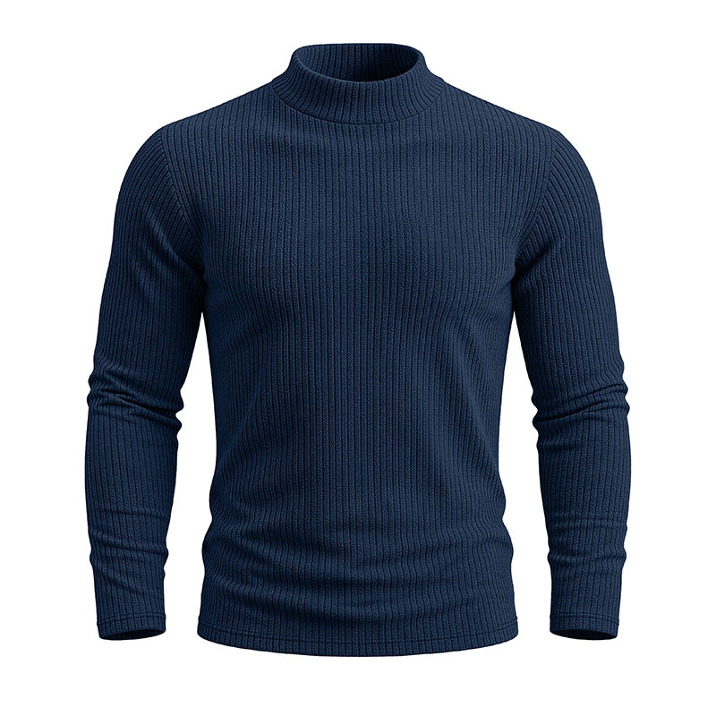 AJAY Mock Neck Long Sleeve Top