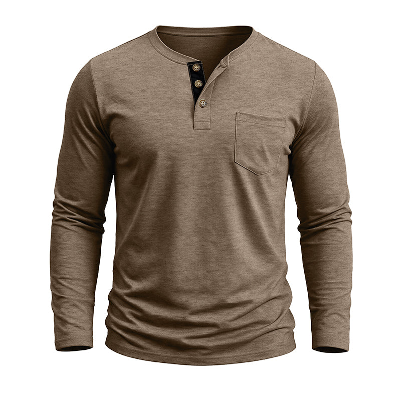 Men's Fashion Casual Henley Shirts Sale