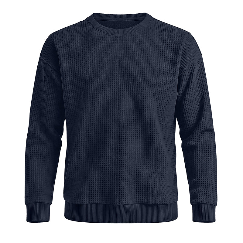 Relaxed Fit Waffle Sweatshirt
