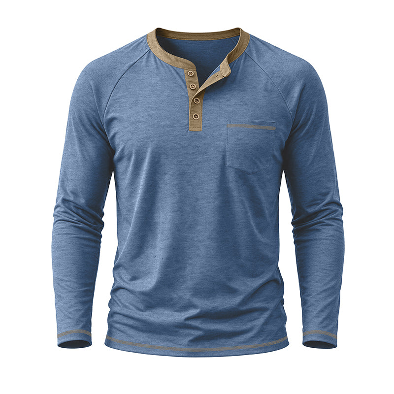 Stephen Long Sleeve Henley Shirt