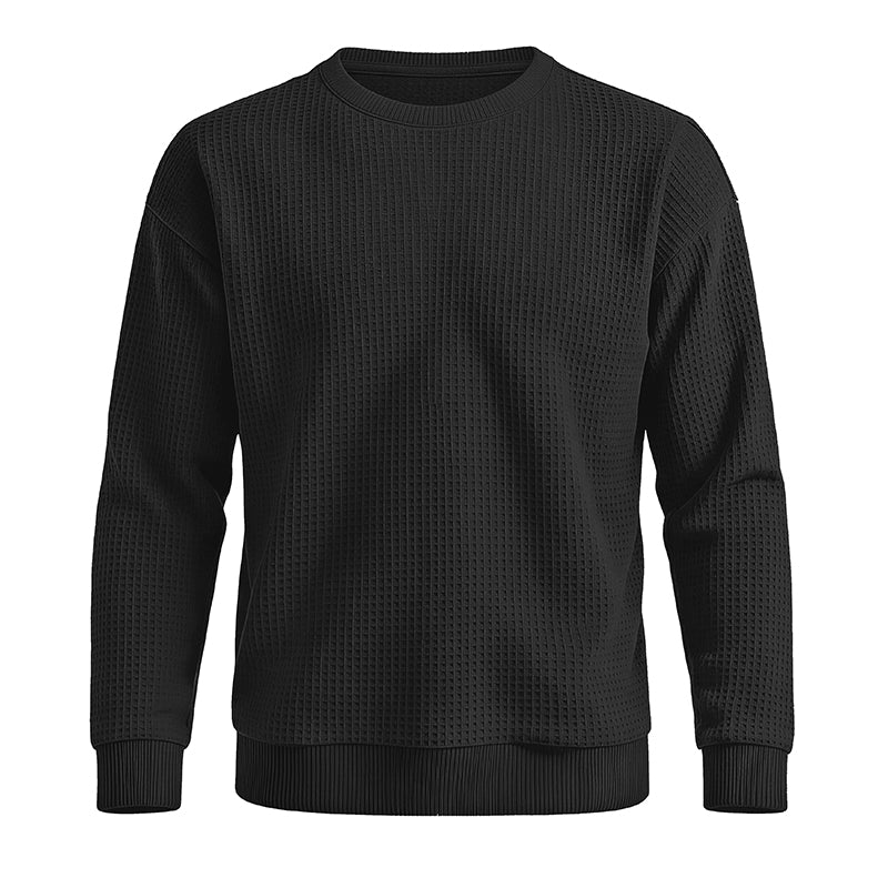 Relaxed Fit Waffle Sweatshirt