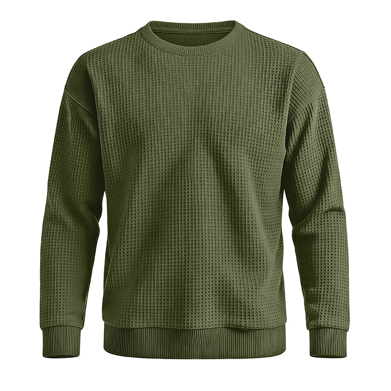Relaxed Fit Waffle Sweatshirt