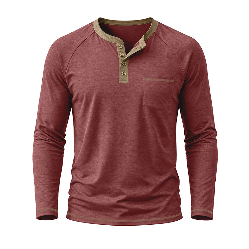 Stephen Long Sleeve Henley Shirt
