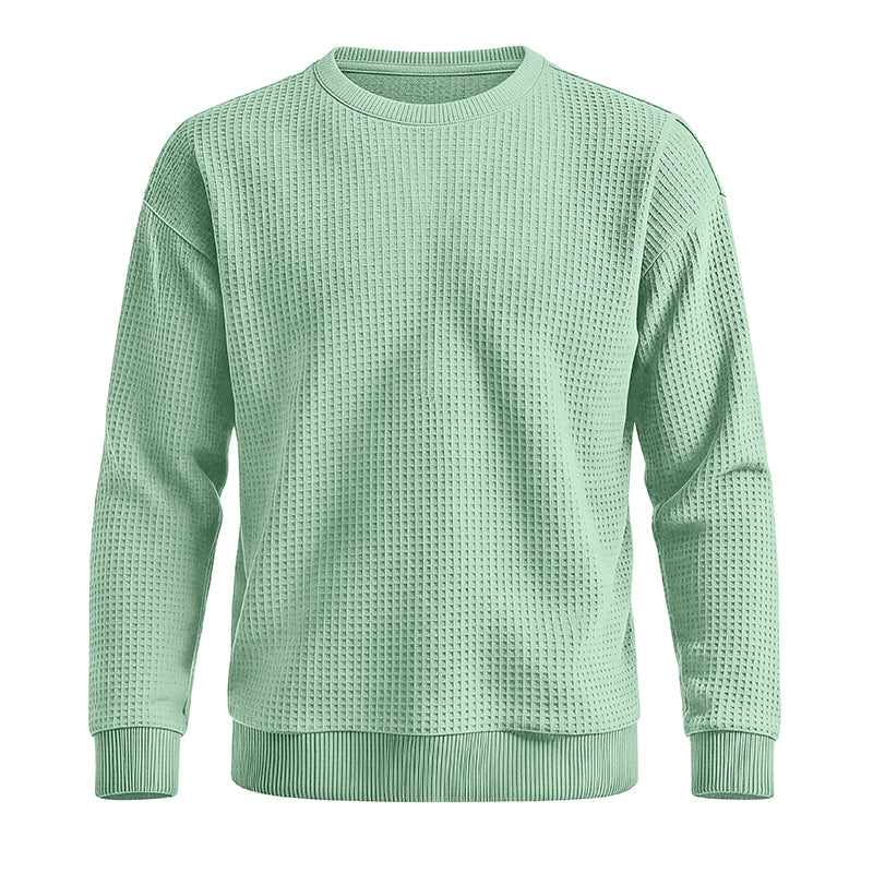 Relaxed Fit Waffle Sweatshirt