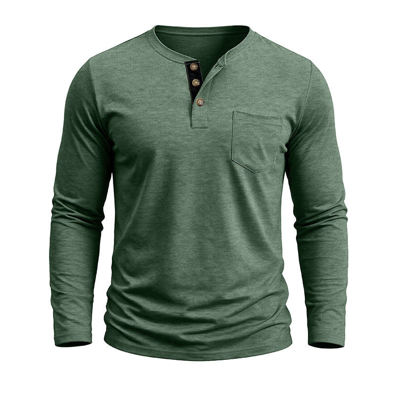 Men's Fashion Casual Henley Shirts Sale