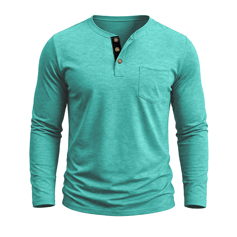Men's Fashion Casual Henley Shirts Sale