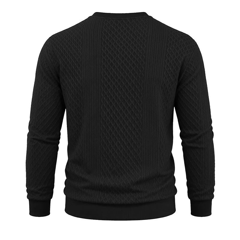 Arturo Textured Jacquard Crewneck Sweatshirt