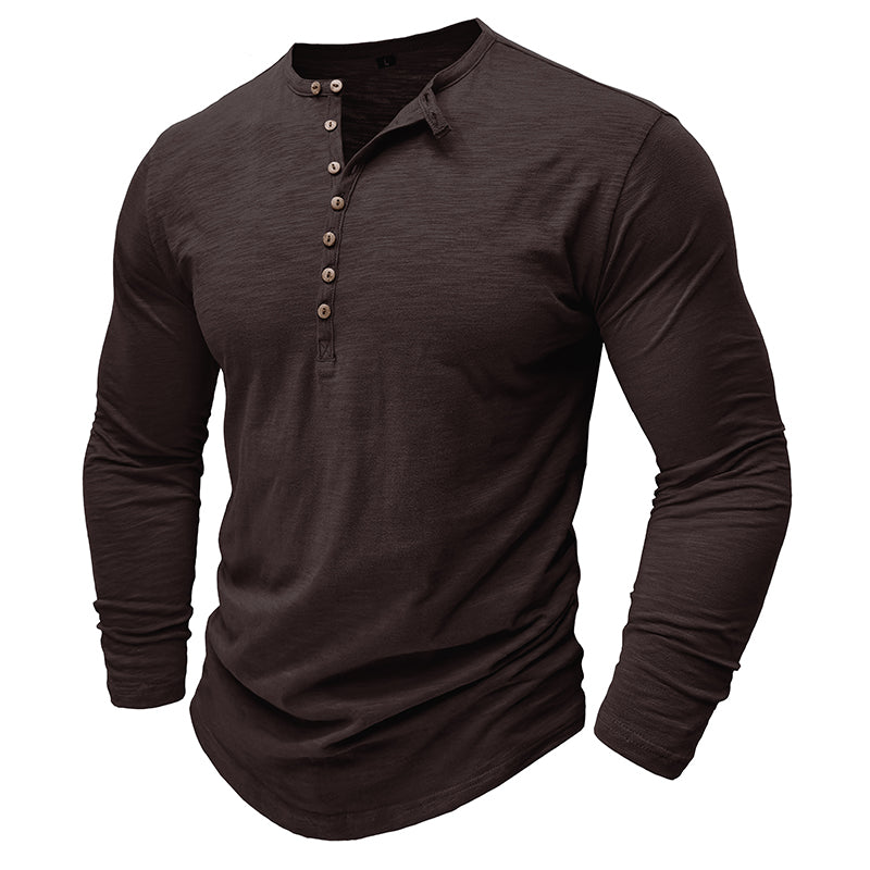 Cotton Long Sleeve Henley