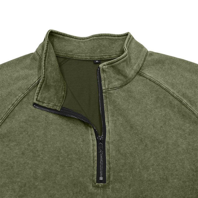 Jeremy Vintage Wash Quarter-Zip Pullover