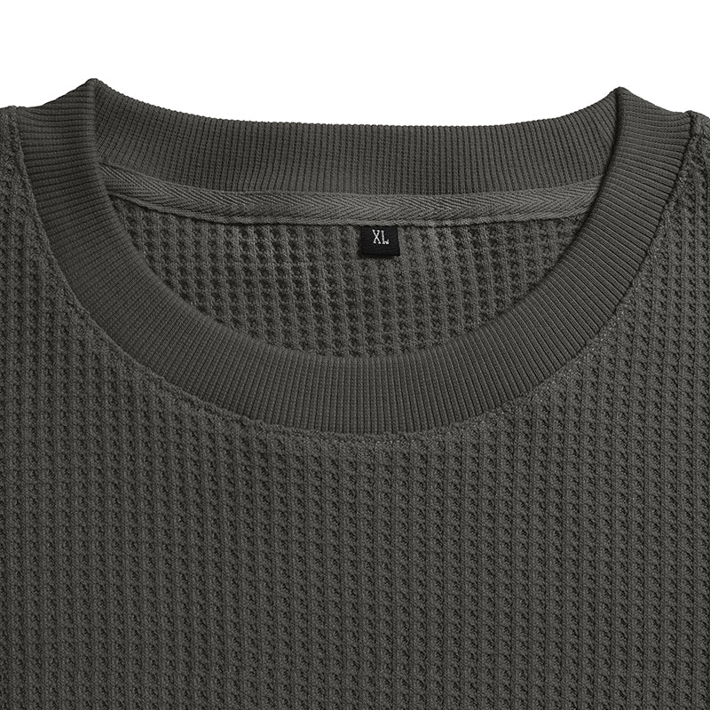 Relaxed Fit Waffle Sweatshirt