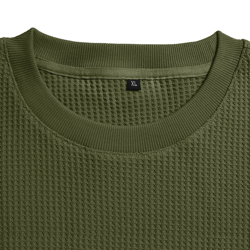Relaxed Fit Waffle Sweatshirt