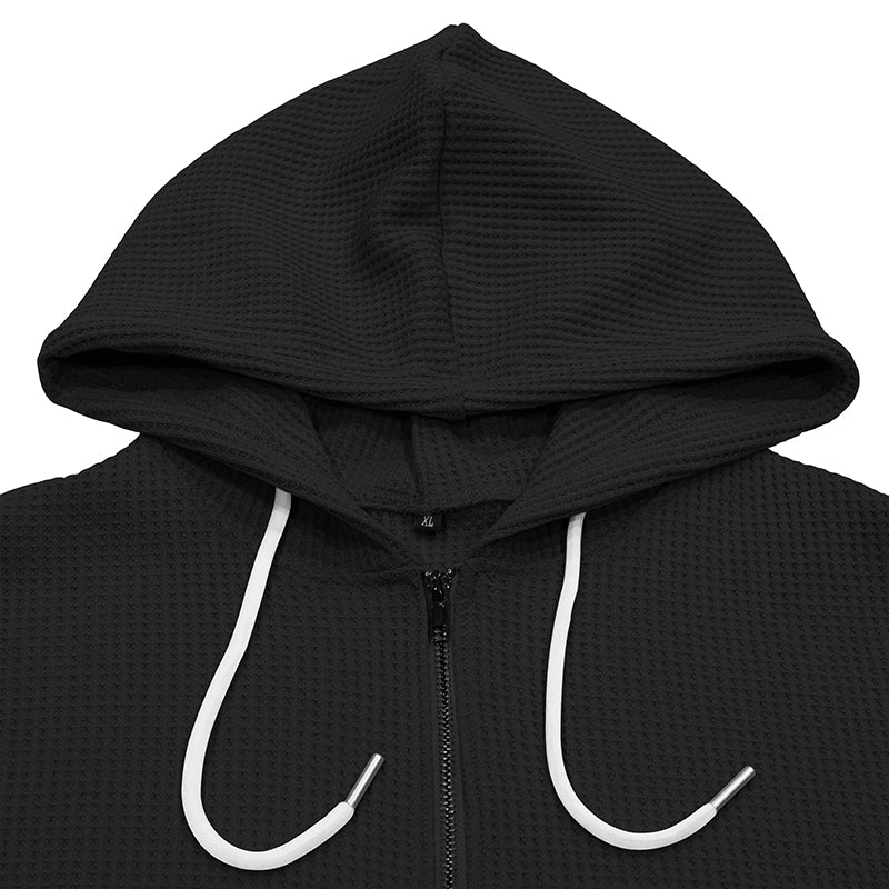 Charles Waffle-Knit Quarter-Zip Hoodie