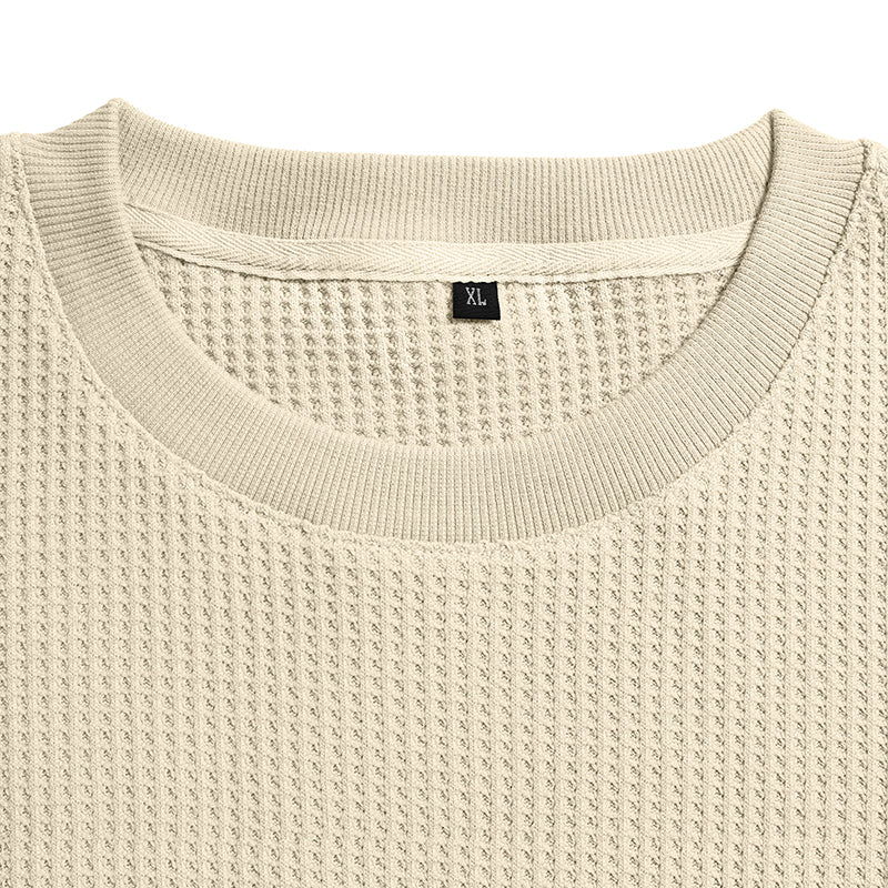 Relaxed Fit Waffle Sweatshirt