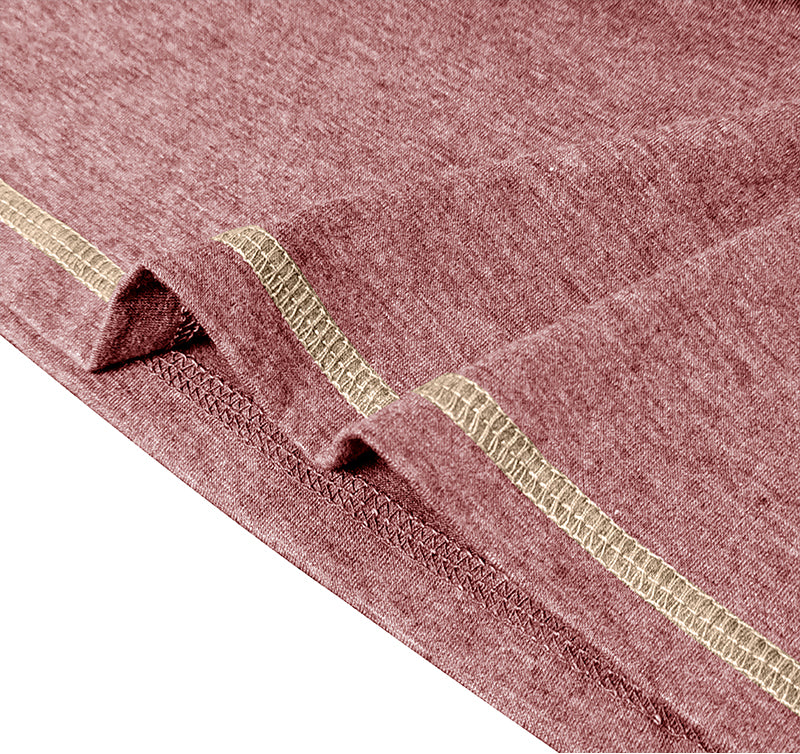 Contrast Collar Long Sleeve Polo Shirt