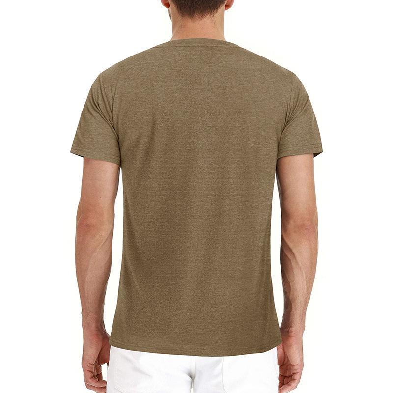 T-shirt décontracté à manches longues et à manches courtes pour hommes