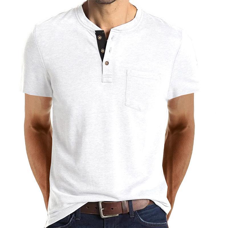 T-shirt décontracté à manches longues et à manches courtes pour hommes