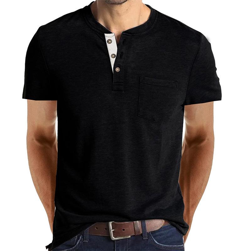 T-shirt décontracté à manches longues et à manches courtes pour hommes