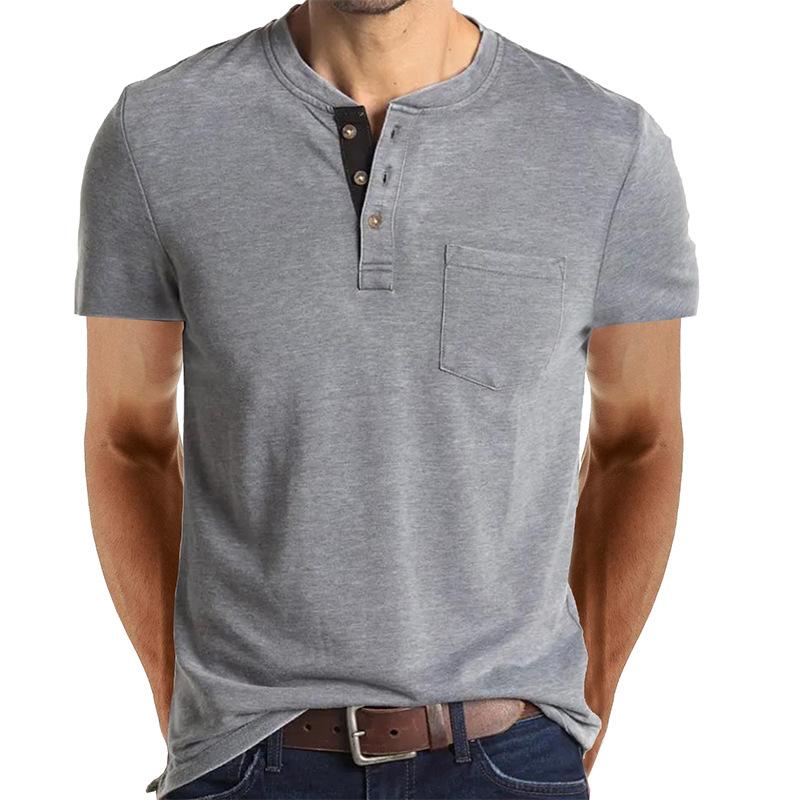 T-shirt décontracté à manches longues et à manches courtes pour hommes