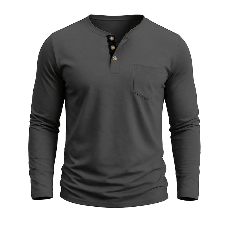 Men's Fashion Casual Henley  Shirts Sale