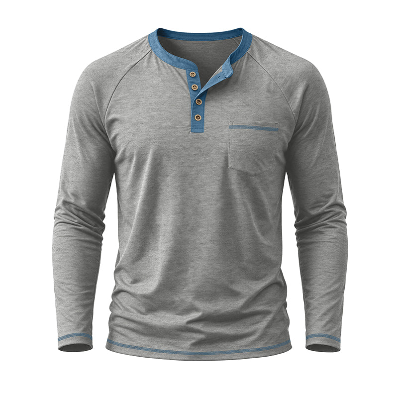 Stephen Long Sleeve Henley Shirt