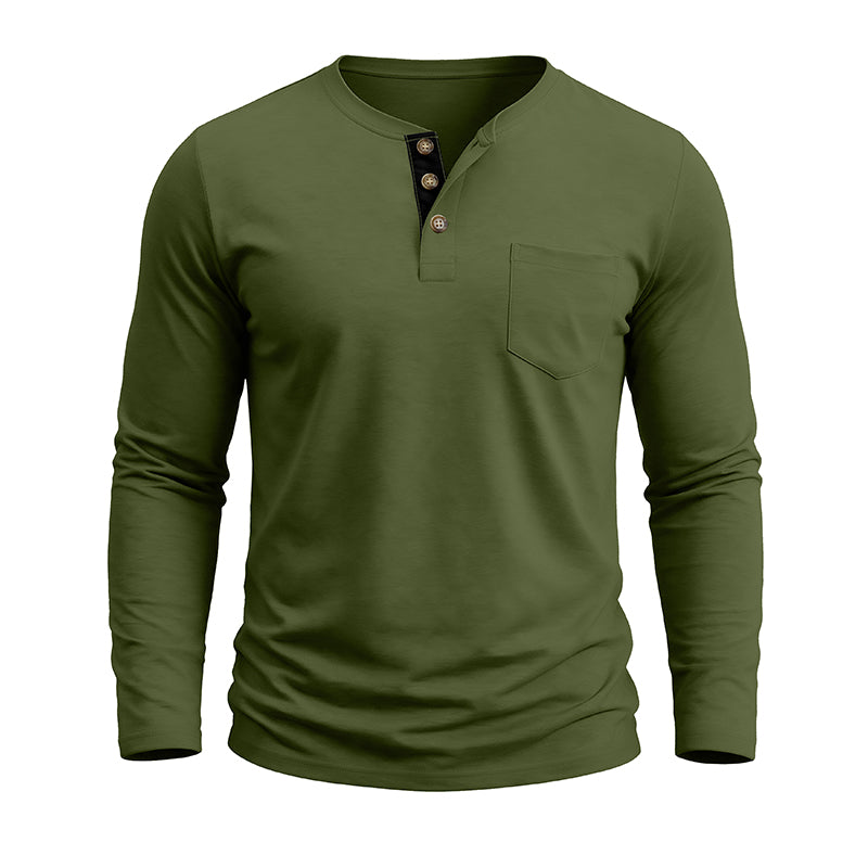Men's Fashion Casual Henley  Shirts Sale