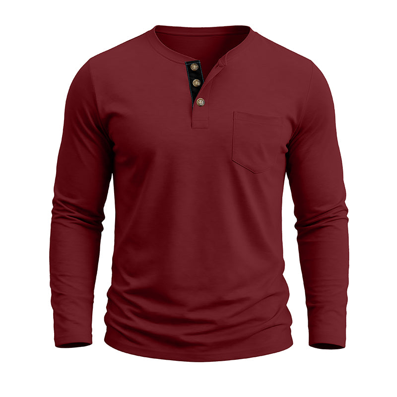 Men's Fashion Casual Henley  Shirts Sale