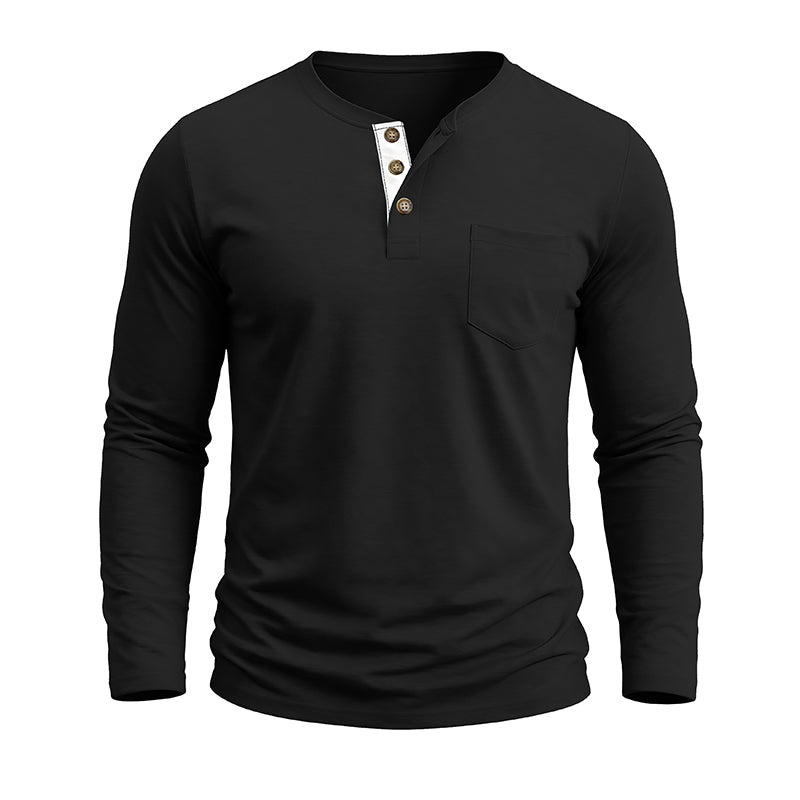 Herrenmode-Casual-Henley-Hemden im Sale
