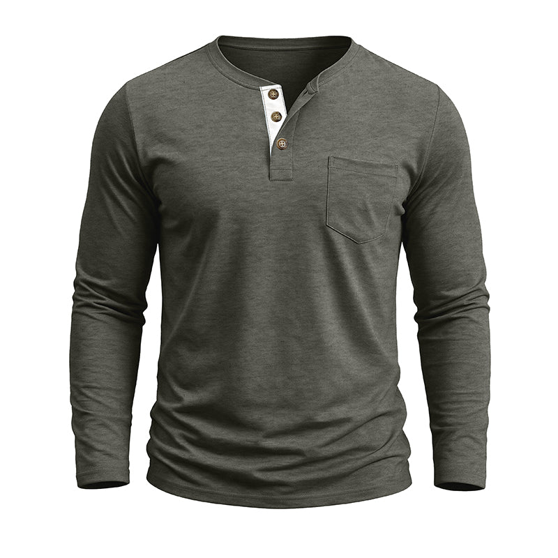 Men's Fashion Casual Henley  Shirts Sale