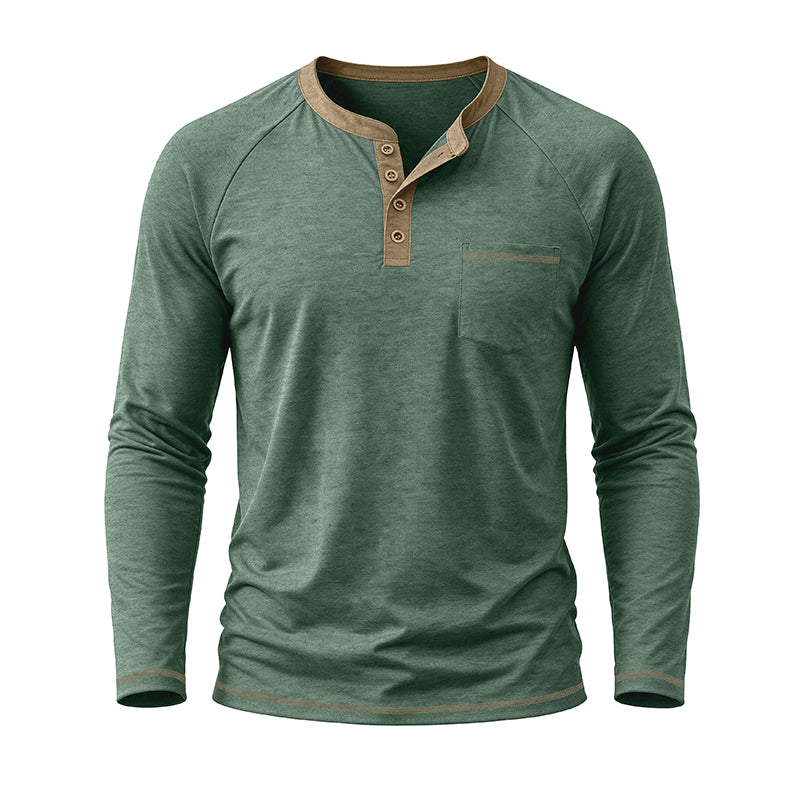Stephen Long Sleeve Henley Shirt