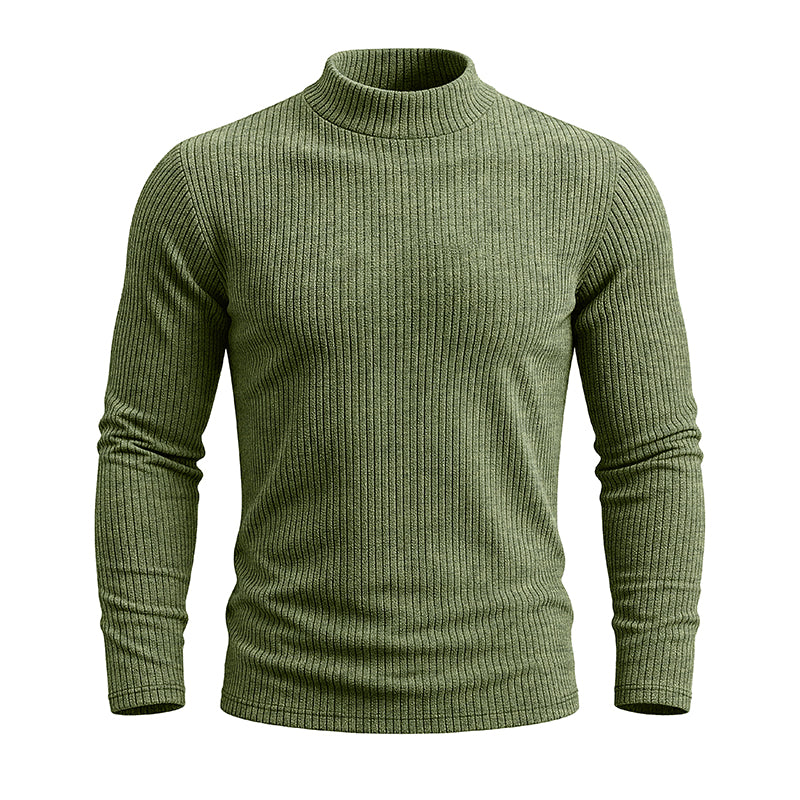 AJAY Mock Neck Long Sleeve Top
