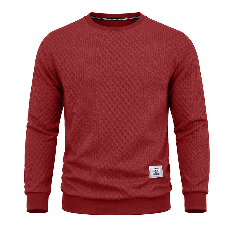 Arturo Textured Jacquard Crewneck Sweatshirt