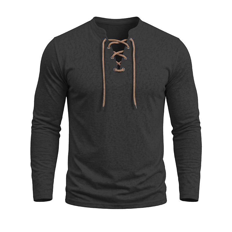 Peter Lace-Up Long Sleeve T-Shirt