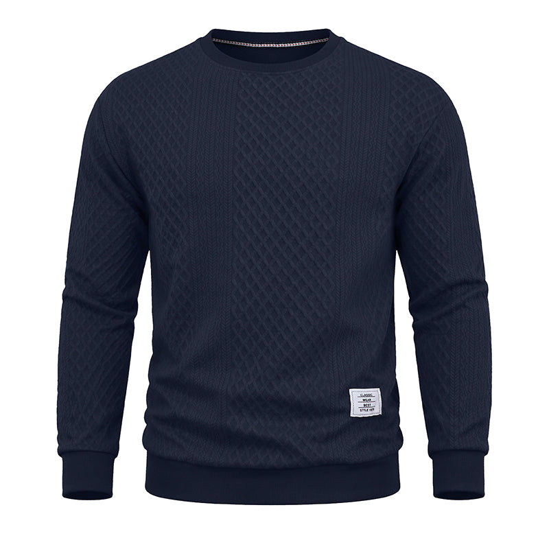 Arturo Textured Jacquard Crewneck Sweatshirt