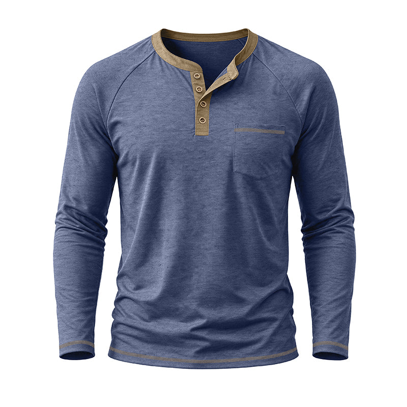 Stephen Long Sleeve Henley Shirt