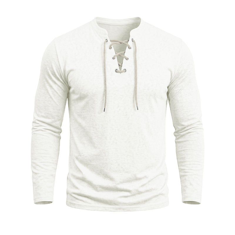 Peter Lace-Up Long Sleeve T-Shirt