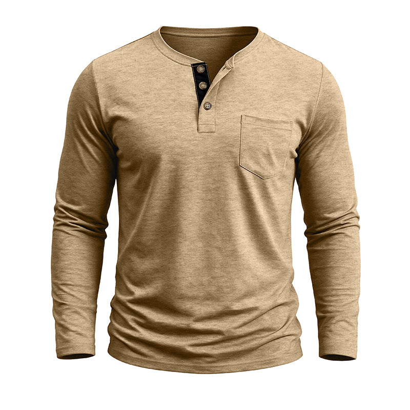 Men's Fashion Casual Henley  Shirts Sale