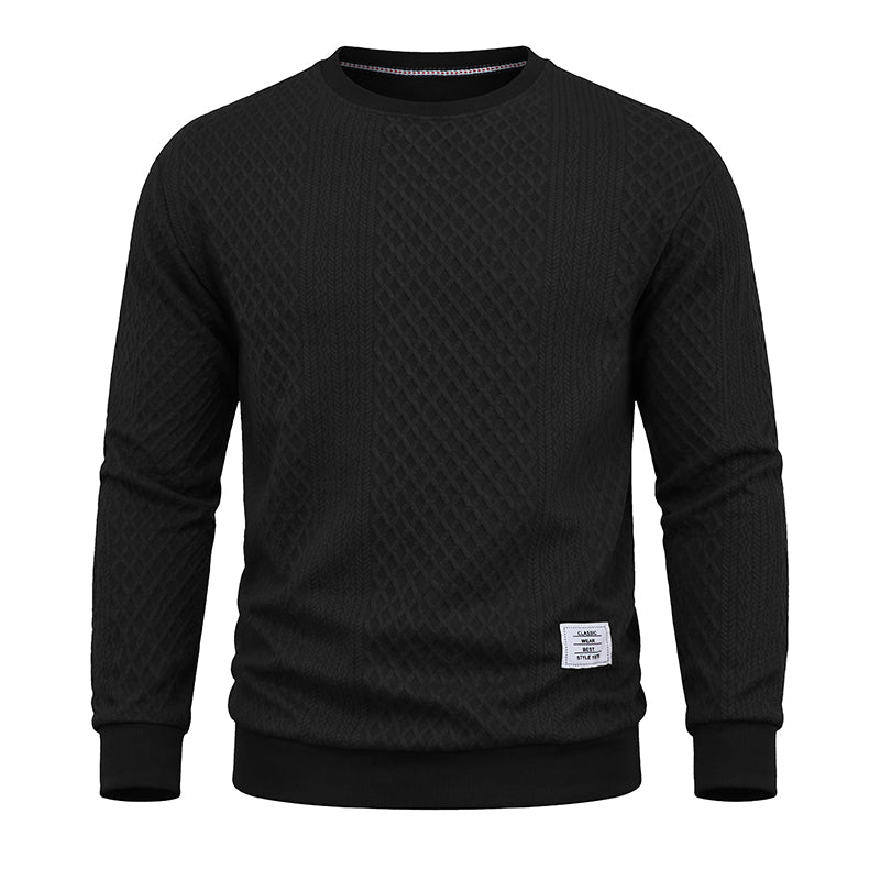 Arturo Textured Jacquard Crewneck Sweatshirt