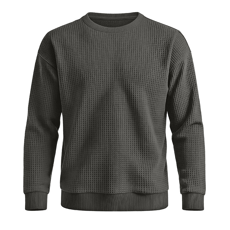 Relaxed Fit Waffle Sweatshirt