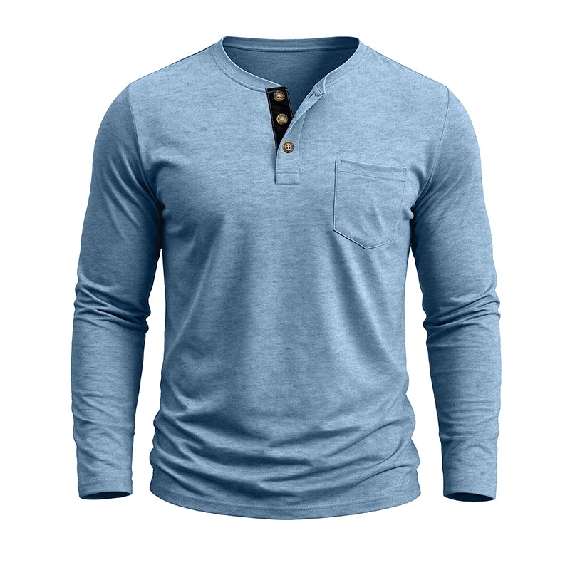 Men's Fashion Casual Henley  Shirts Sale