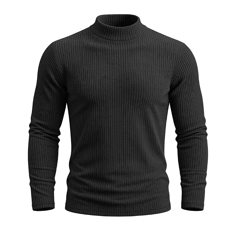AJAY Mock Neck Long Sleeve Top