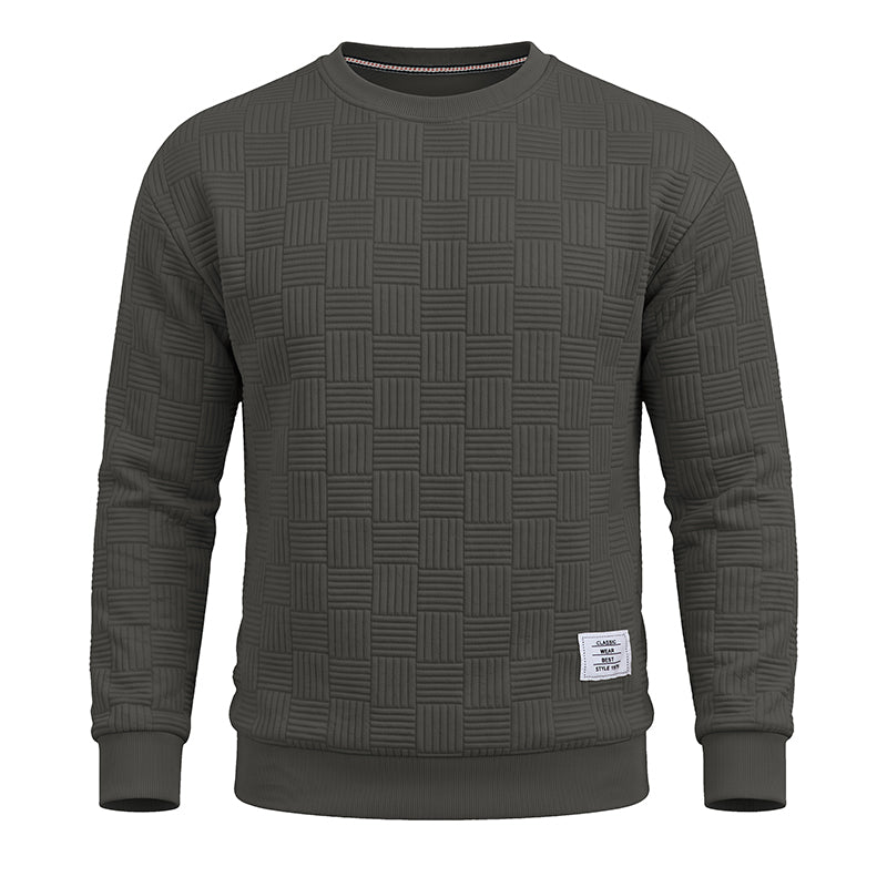 Charles Jacquard Crewneck Winter Sweatshirt