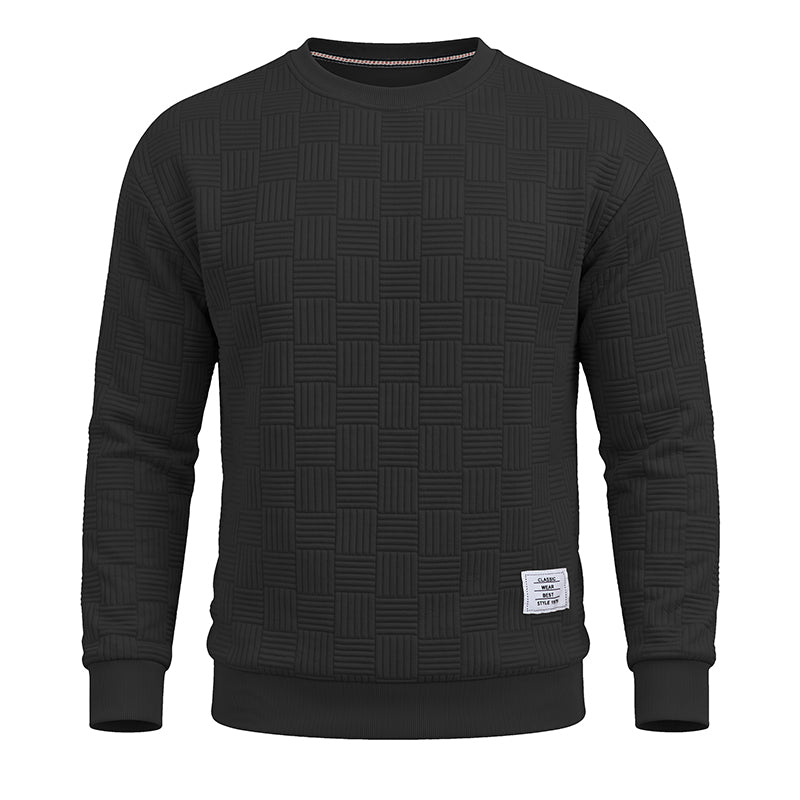 Charles Jacquard Crewneck Winter Sweatshirt