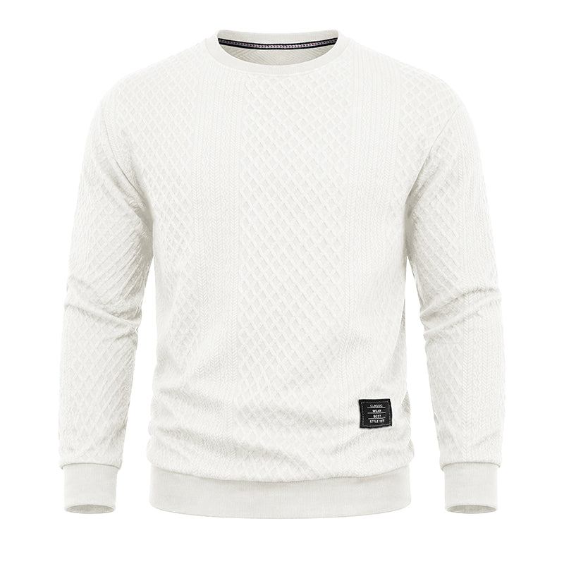 Arturo Textured Jacquard Crewneck Sweatshirt