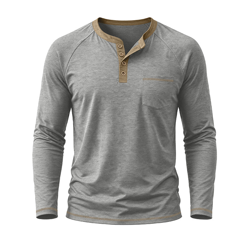 Stephen Long Sleeve Henley Shirt