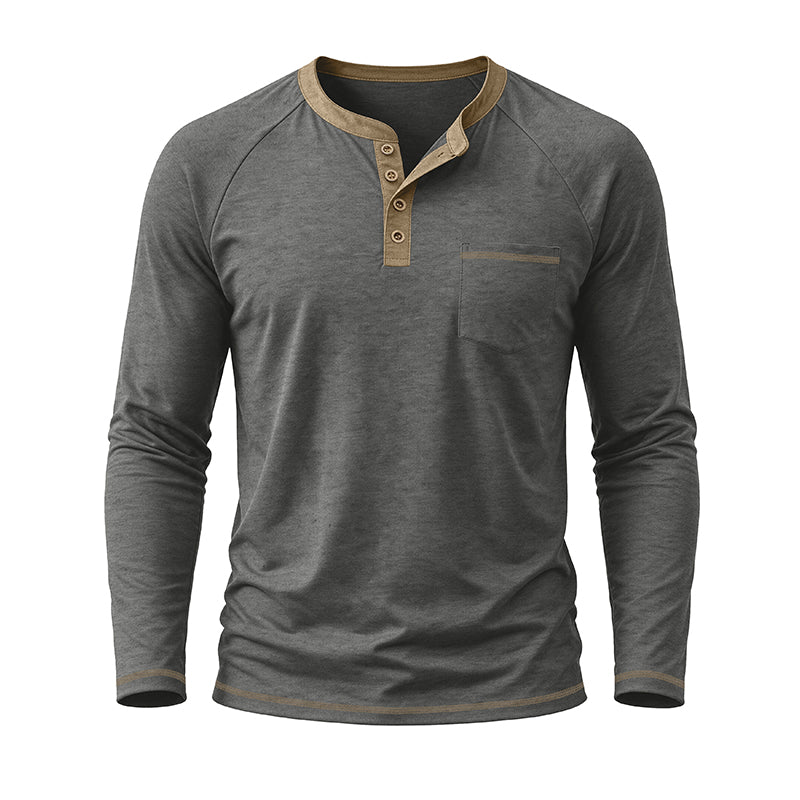 Stephen Long Sleeve Henley Shirt
