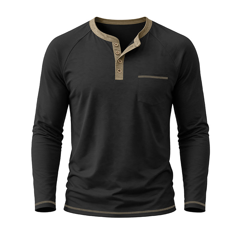 Stephen Long Sleeve Henley Shirt